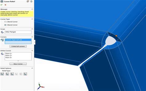 sheet metal corner relief|solidworks sheet metal relief cut.